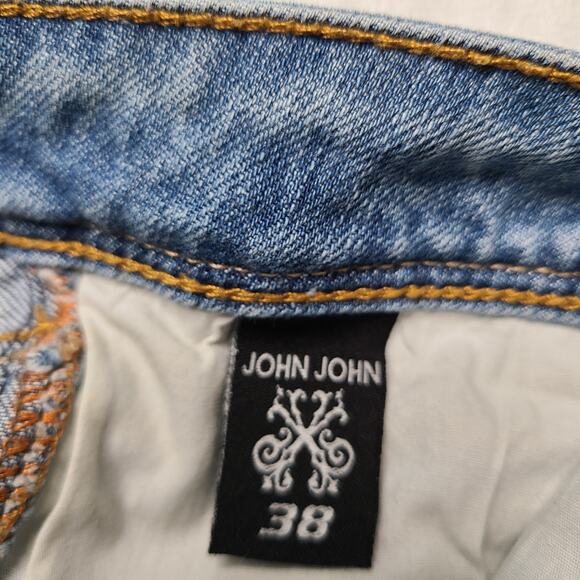 John John Distressed Bootcut Mid Rise Blue Brazilian Jeans US 8 Waist 28  2030 - Picture 7 of 9